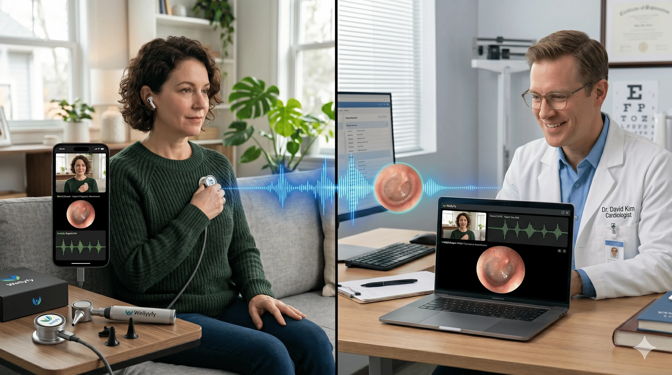 WellyfyScope digital otoscope for telehealth ear examination